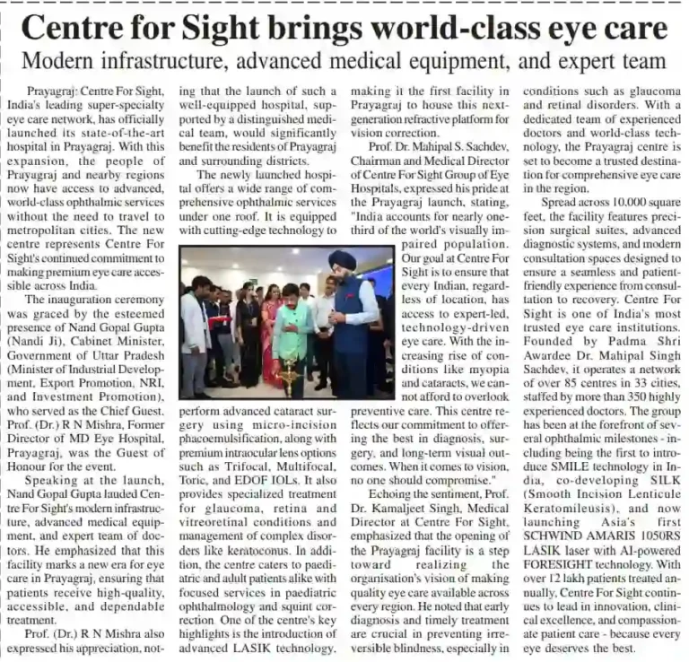 Centre for Sight brings world-class eye care