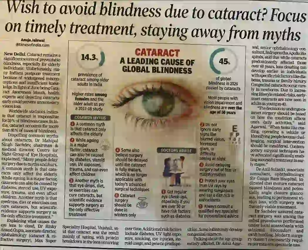 Wish to avoid blindness due to cataract? Focus on timely treatment, staying away from myths